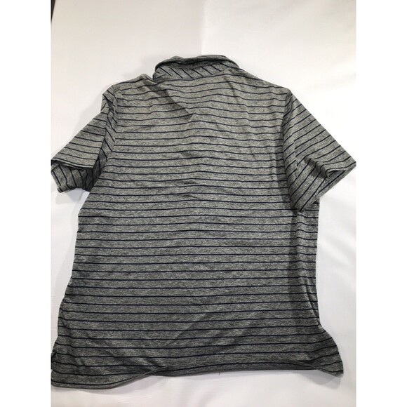 Vineyard Vines Performance Mens Striped Polo Shirt Xl Preppy Golf Logo Grey - Picture 7 of 9